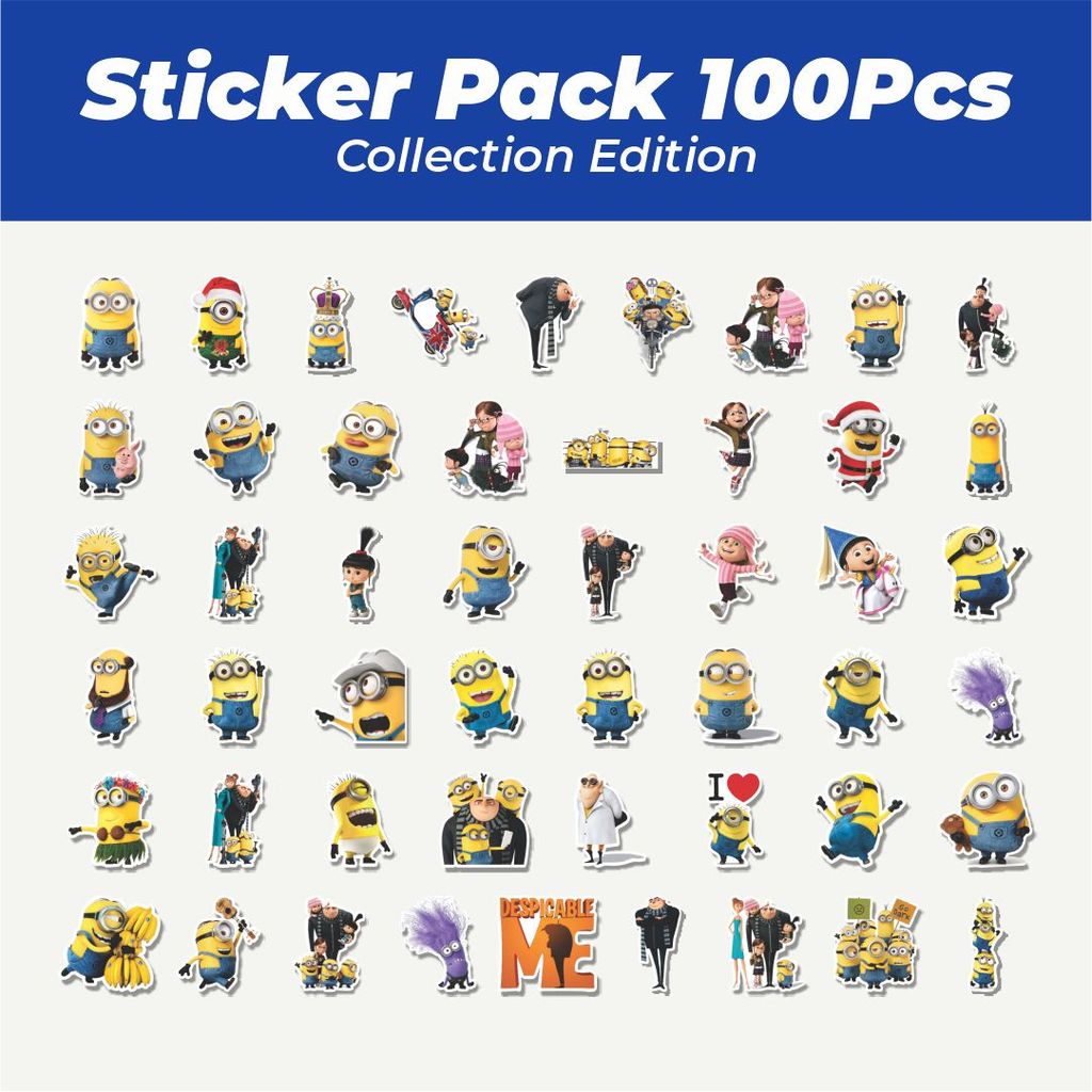 Hot Stiker Stiker  Despicable Me Minions 2 Lucu Anti Air Stikers Berperekat Waterproof Sticker Decal