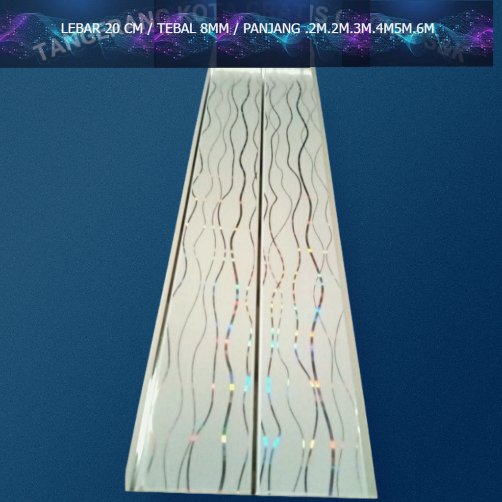 plafon pvc 4 meter 1 dus   ‎ ‎ ‎ ‎