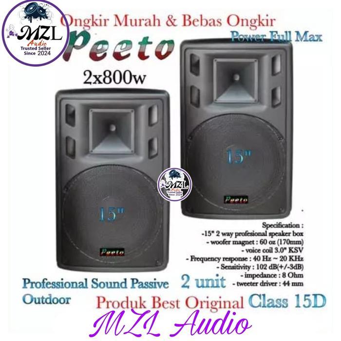 speaker Pasif Sound 15 inch Outdoor peeto Power Full 800wx2 original