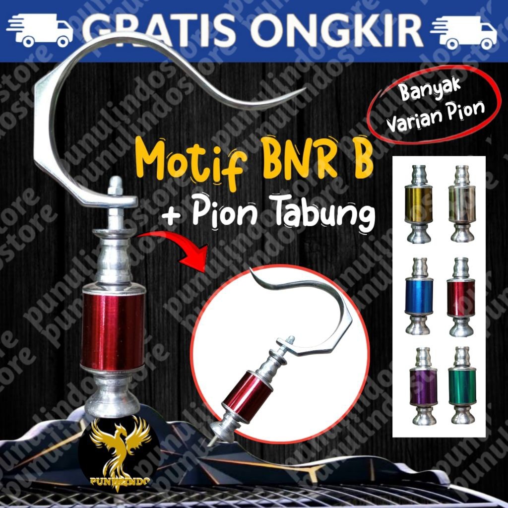 Gantungan Cantolan Pion Sangkar Burung Kotak Motif BNR Fullset Pion Tabung