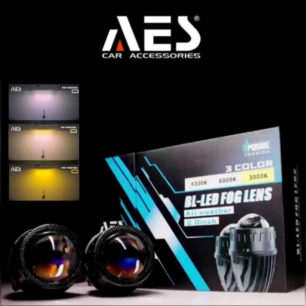 Foglamp Biled AES 3 warna 2 inch|universal HONDA oval