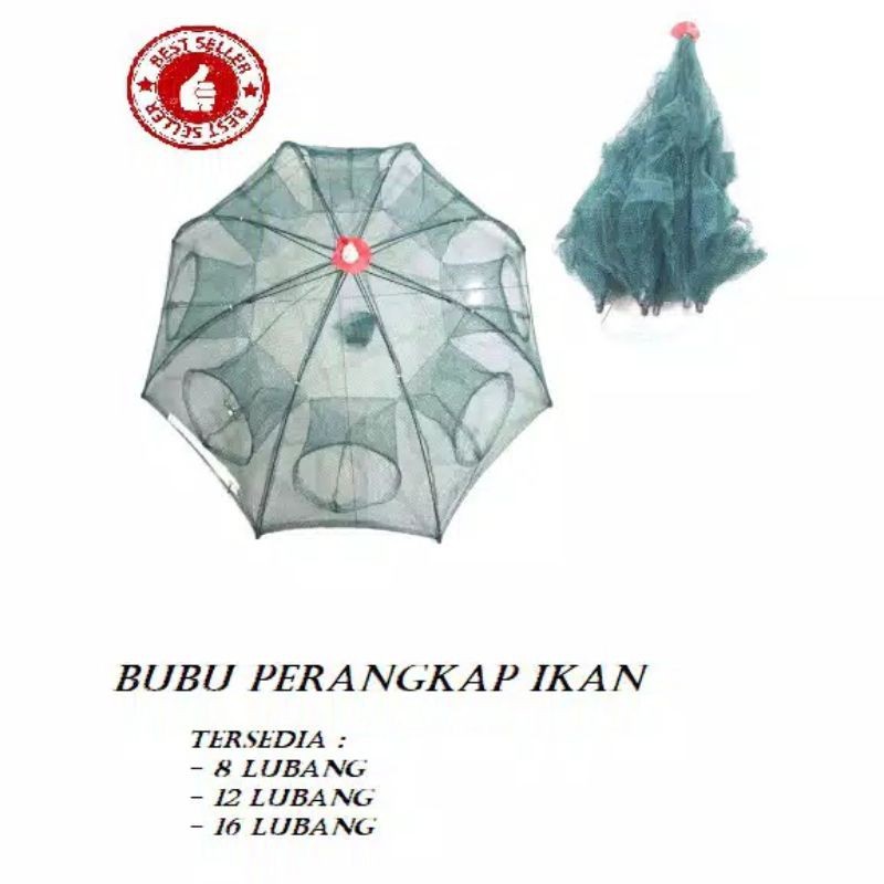 " PROMO " PERANGKAP IKAN BUBU PAYUNG BUBU IKAN JARING IKAN LUBANG 8 TERMURAH