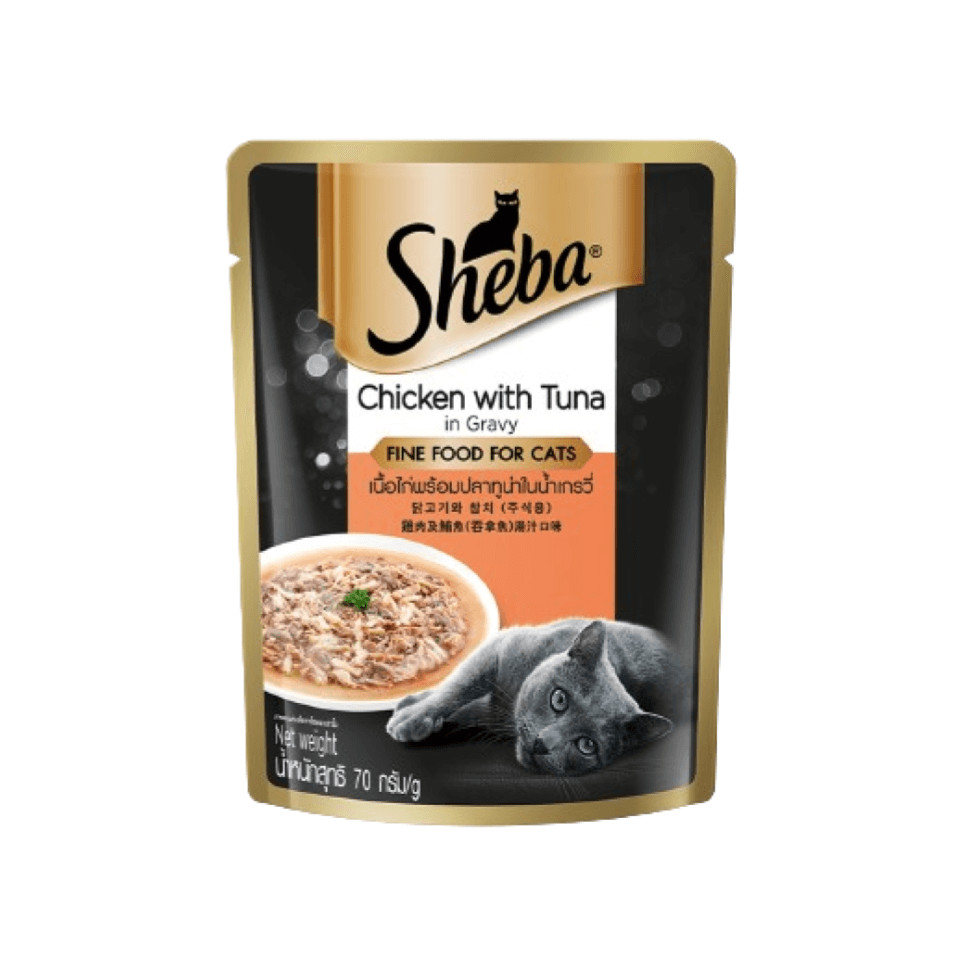 Sheba Makanan Kucing Tuna & Chicken 70 gr