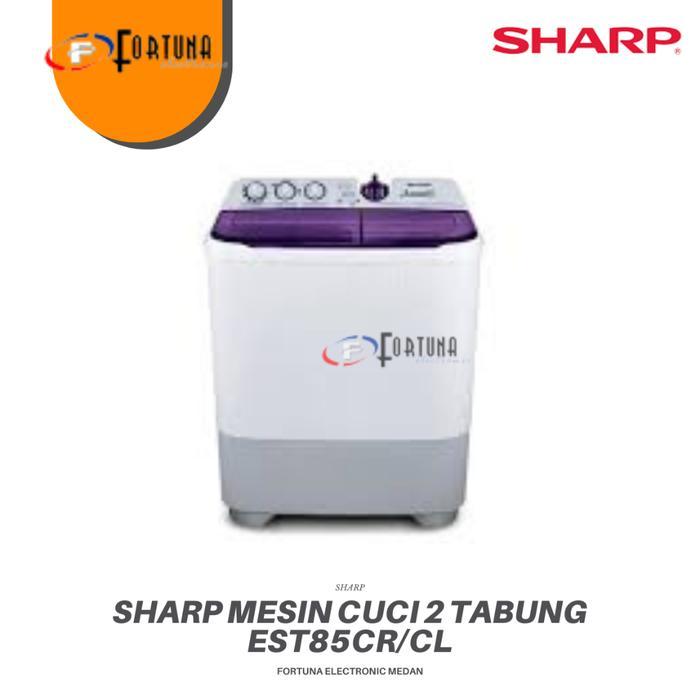 MESIN CUCI SHARP 2 TABUNG EST85CR/CL- MEDAN UNIT ONLY GARANSI RESMI
