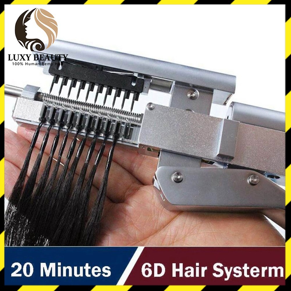 6D-1 Hair Extensions Machine Tools Extensions Human Hair 6D Seamless Natural Hair Extension Hair Sal