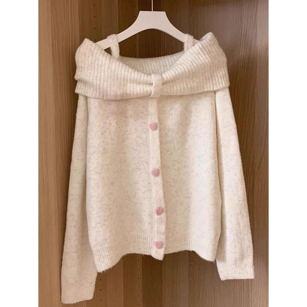 MYCASSI Sweater Wanita Knit Off Shoulder Korean Style Atasan Wanita Baju Wanita
