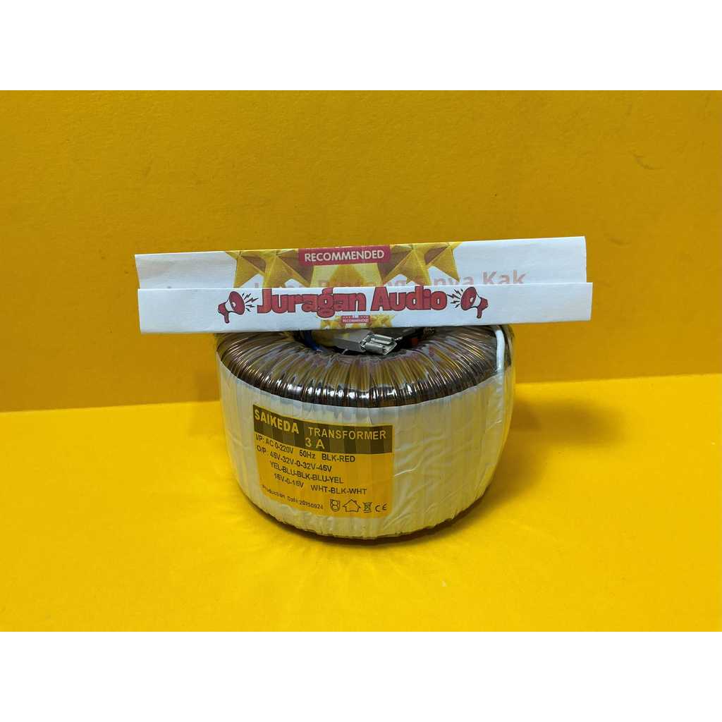 Trafo toroid toroidal 3A high quality CT 32 v - 45 v dengan inti Keren Core in Hitam