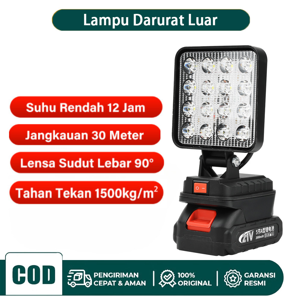 [Garansi 5 tahun] Cordless LED Lampu  lampu kerja emergency Lampu Darurat LED Lampu LED Lithium Ion 
