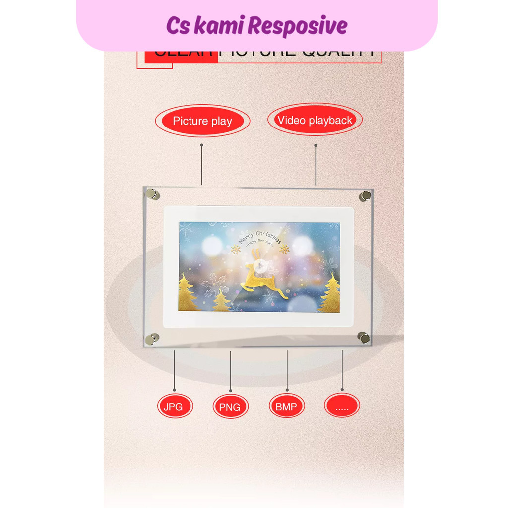 MM High Quality 5 Inch Digital Photo Frame NFT Art Acrylic Picture Frames With 8GB