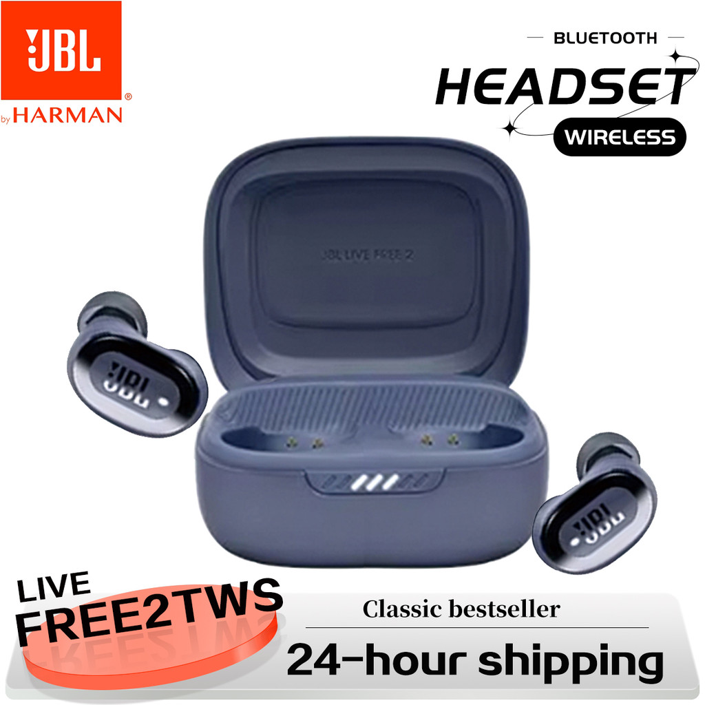 Original JBL Live Free 2 Tws True Wireless Bluetooth Earbuds Active Noise Cancelling Headset IPX5 Wa