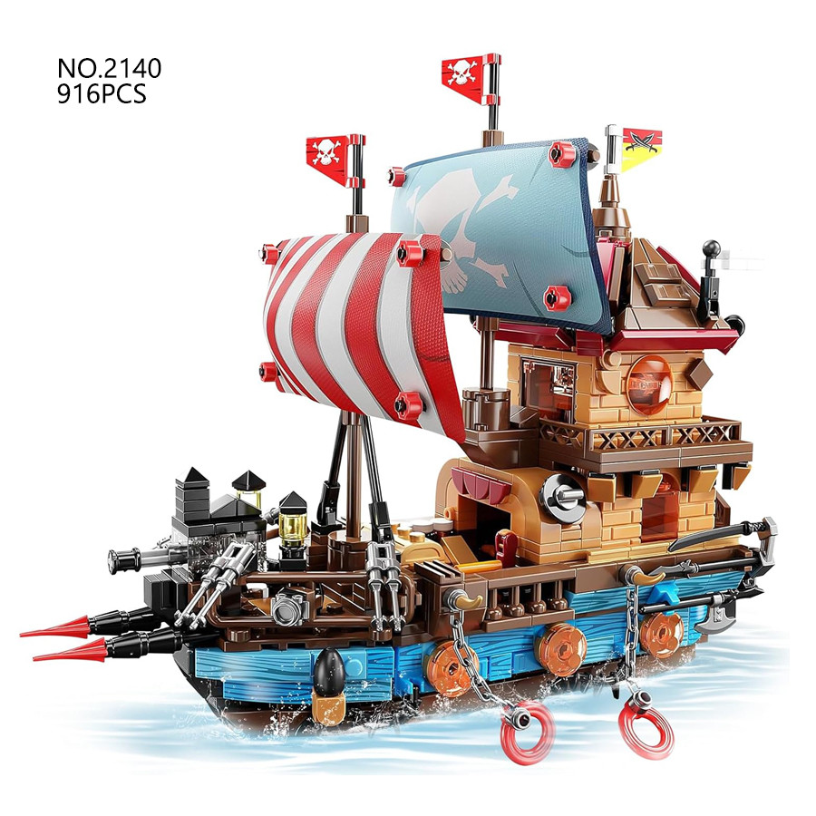 Pirate Ship Builng Blocks Set Assemble Bricks Toys With LED Bricks Model Childrens Birthday Christma