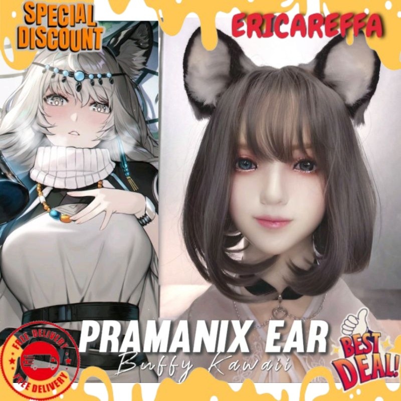 Bando ekor Realistic leopard snow  pramanix cliffheart silverash Arknight game cosplay halloween par