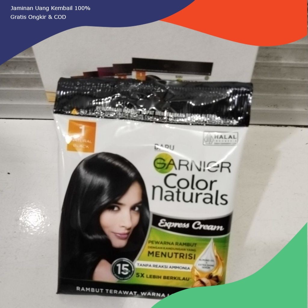 garnier pewarna rambut hitam