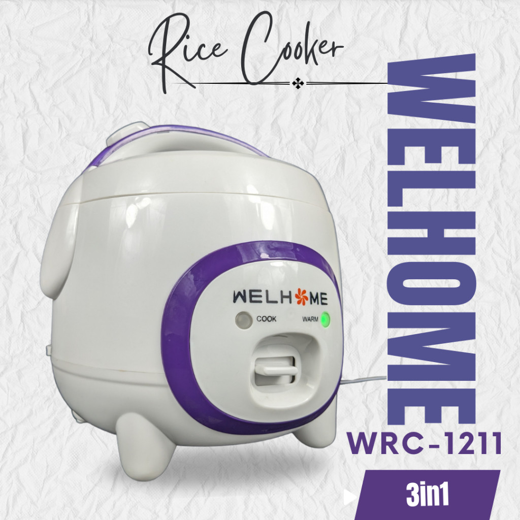 MAGIC COM Rice Cooker Penanak Nasi Penghangat dan mengkukus Welhome WRC 1211 WRC-1211