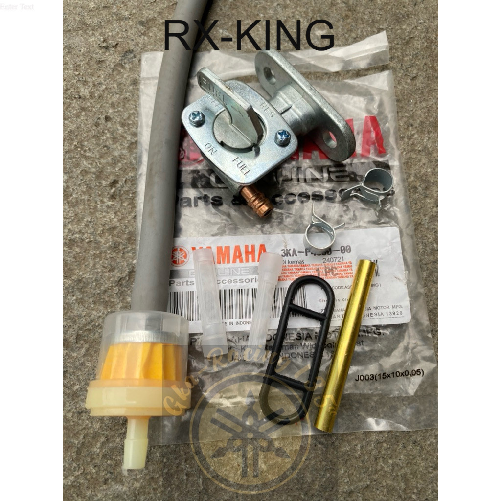 KRAN BENSIN YAMAHA RX KING LENGKAP  SELANG SARINGAN DAN KLEM