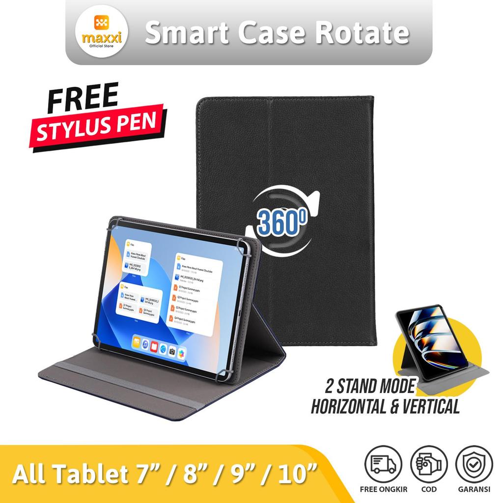 Case Rotate Universal For Tablet 7 / 8 / 9 / 10 / 11 inch Itel Vista Advan Tab Samsung Xiaomi MatePa