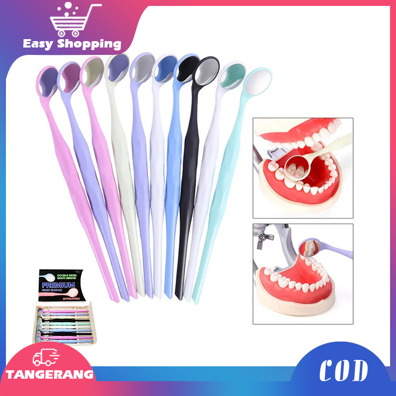 10pcs/Box Kaca Mulut Anti Fog Dental Kaca Mulut Front Surface Alat Untuk Cek Dalam Mulut