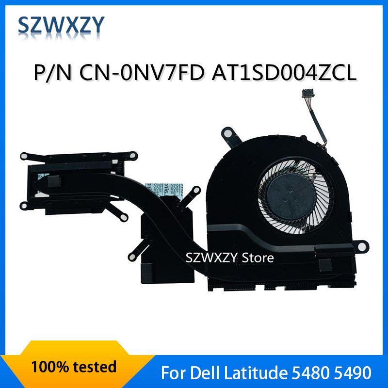 SZWXZY NEW For Dell Latitude 5480 E5480 5490 E5490 Laptop CPU Heatsink With Fan -0NV7FD 0NV7FD NV7FD