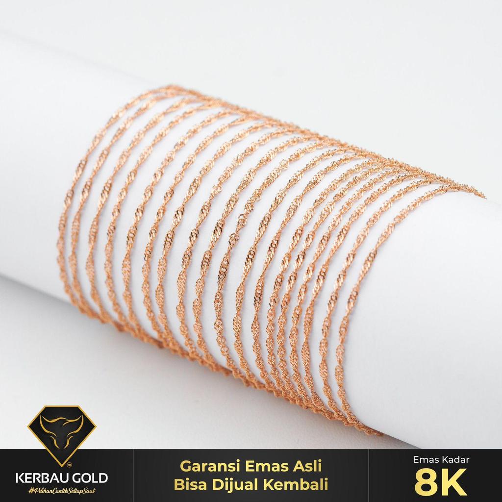 [Kerbau Gold] Gelang Emas Bursalino 8K - Emas Asli 100%