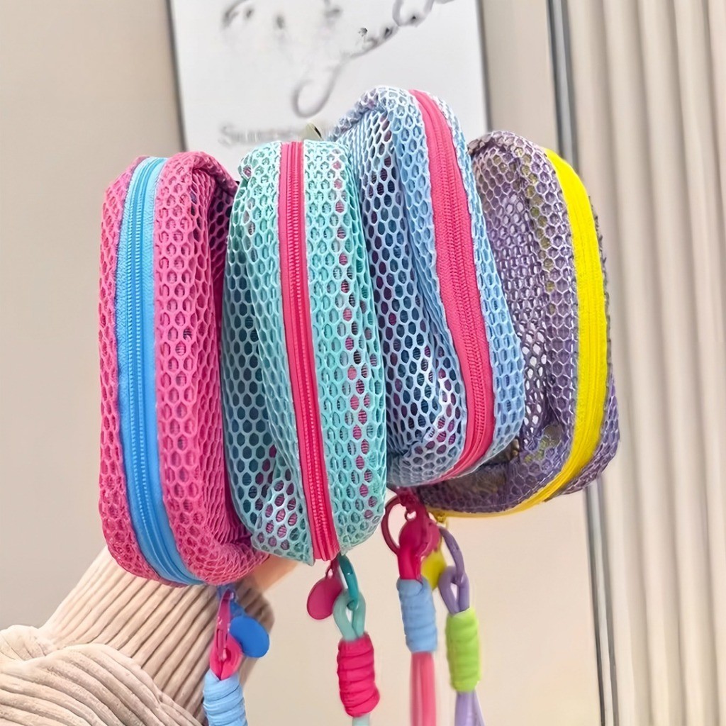 LULABY - Pouch Jaring Tas Make Up Portable Mini Penyimpanan Alat Kecantikan Anti Jamur Fleksible Den