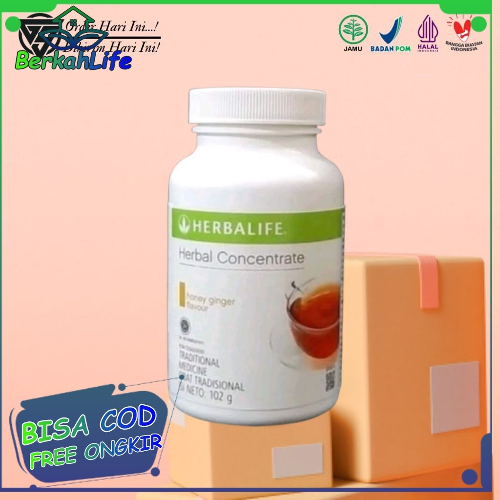 Teh Herbalife Teh Herbal 100% Herbalife Herbal Concentrate Honey Ginger Flavour - Minuman Teh Menjag