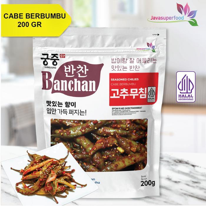 Ready BANCHAN SIDE DISH KOREAN FOOD 200 GR / KIMCHI / CABE / LOBAK / GARLIC BAWANG PUTIH / BEANS KAC