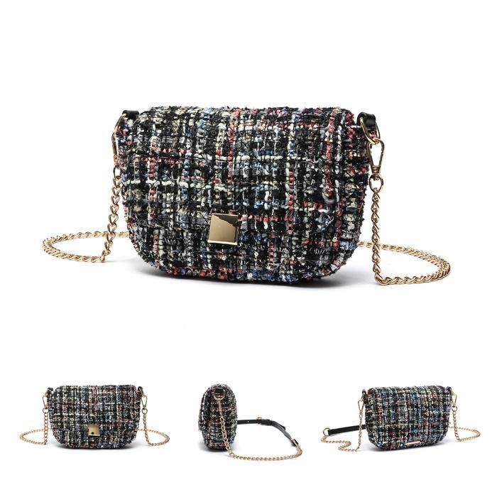 promo  -HONYAN Tas Selempang Wanita Wicha Sling Bag Kulit Rajut Kekinian Tas Fashion Wanita Trendy I