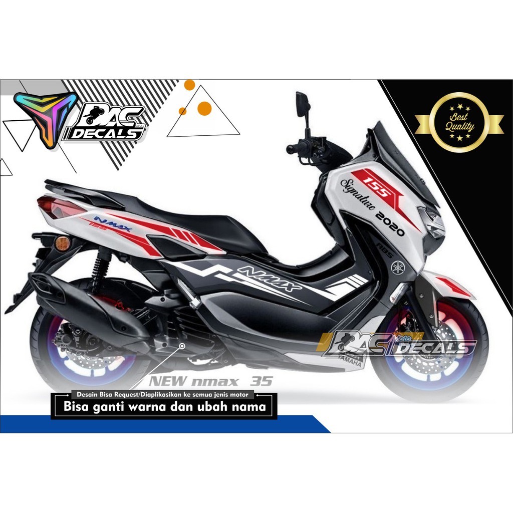 Stiker Motor Sticker decal full body Yamaha Nmax putih Murah Berkwalitas