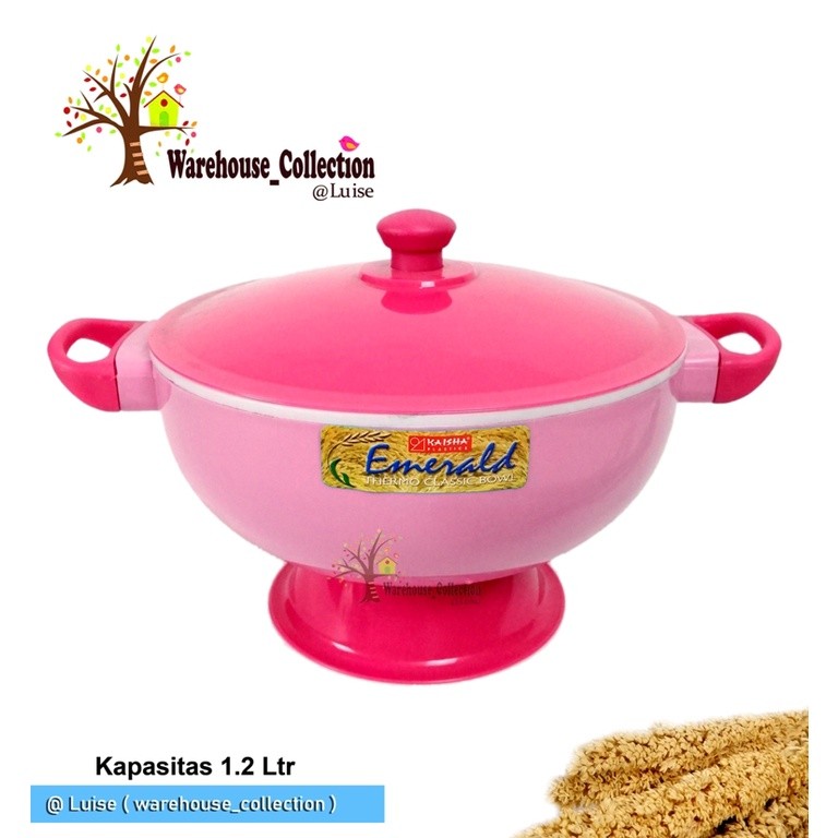 CETING NASI TAHAN PANAS/TEMPAT NASI MODEL THERMOS KHAISHA EMERALD