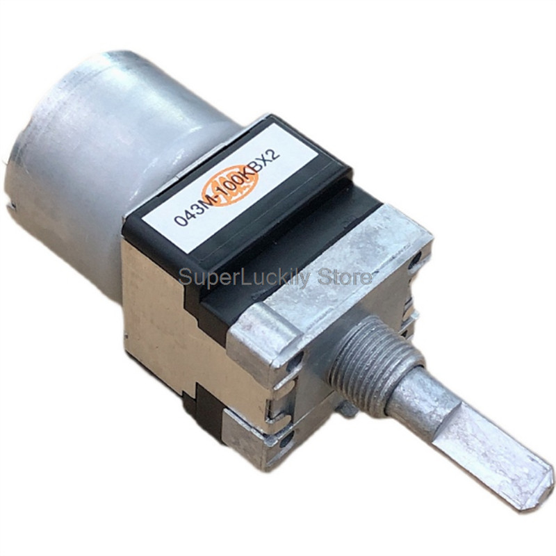 1PCS ALPS Motor Drive Potentiometer B100Kx2 RK16812MG098 100KBx2 Dual  Potentiometer With Tap 25MM H