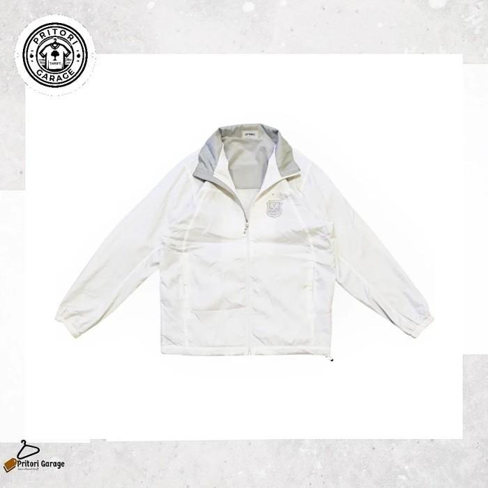 Running Tennis Windbreaker Jacket Yonex White Grey Color Vintage L