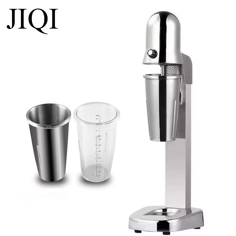 JIQI Milkshake Stirring Maine Electric Milk Foam Shaker Cold/Hot Drink Mixer Blender Stainless Steel