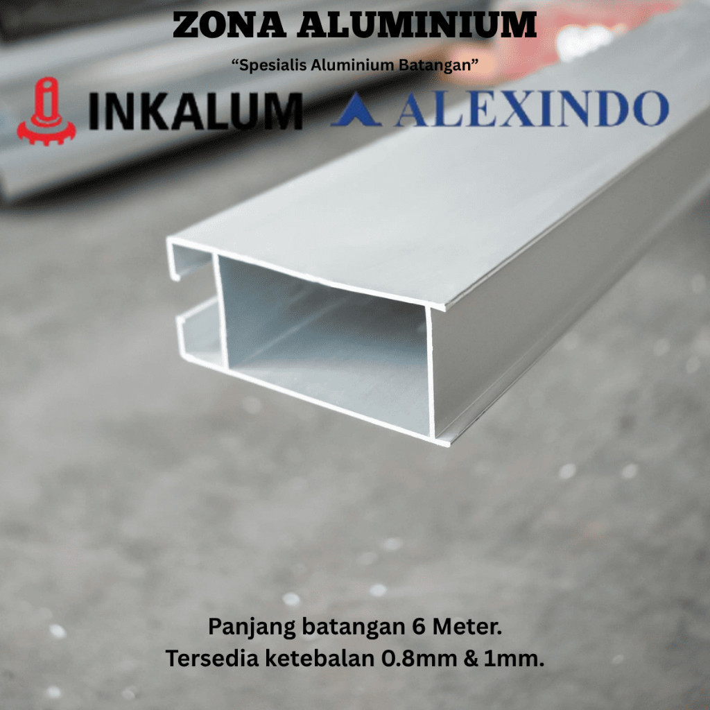 INKALUM ALEXINDO Aluminium Batangan 5705 Tiang Polos untuk Folding Door