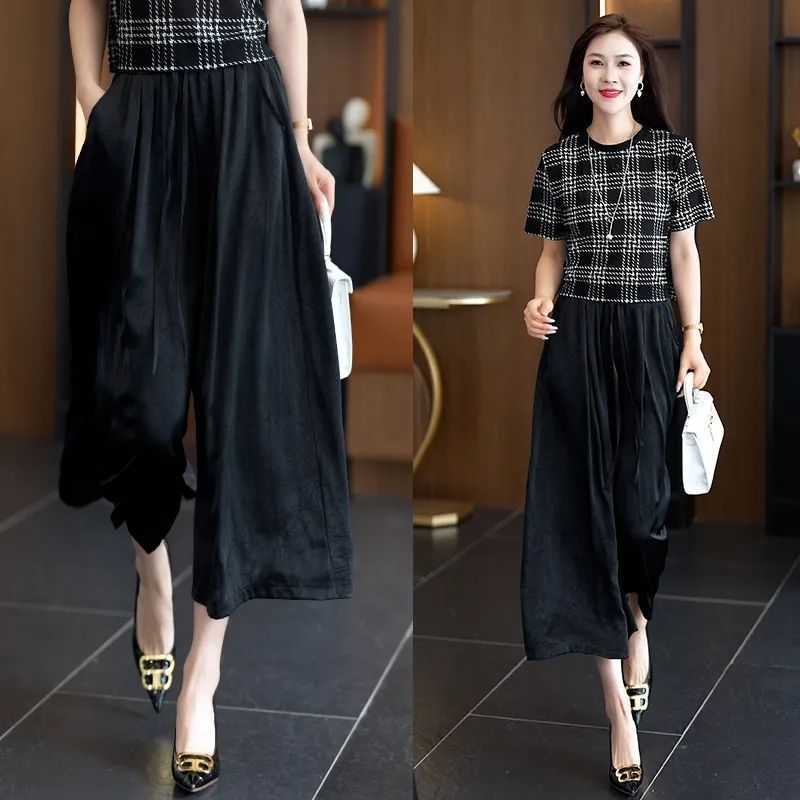 Fashion Skirt Pants / Women's New Ice Silk High Waist Pants