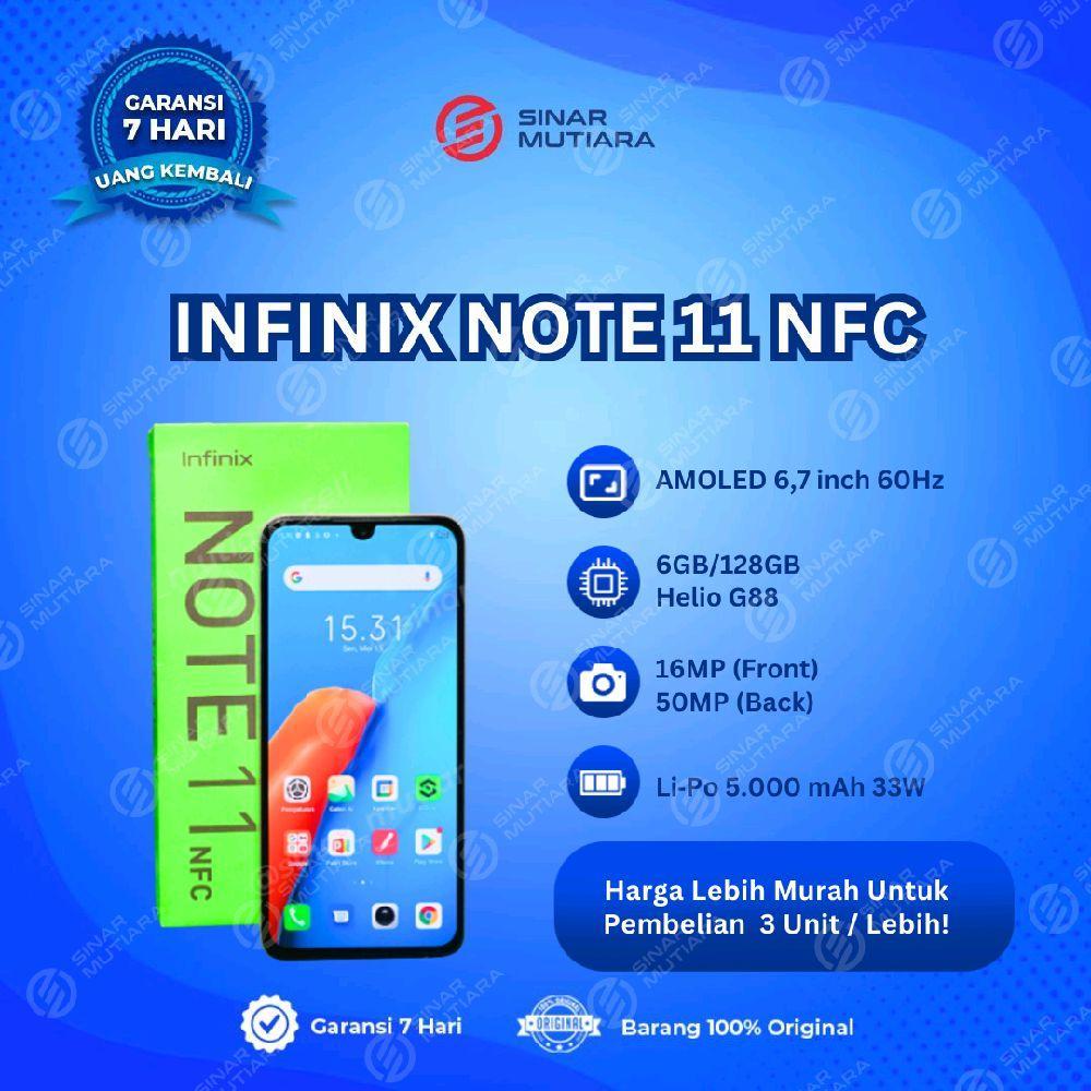 INFINIX NOTE 11 NFC 6/128 GB - HP SECOND ORIGINAL SINAR MUTIARA CELL