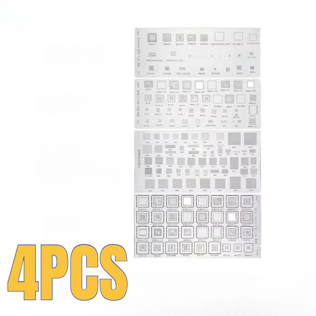 4PCS/set Cetakan Universal IC Plat Amaoe Amaoe A467 / A482 / A508 / 55Models / Stencil Plat BGA Univ