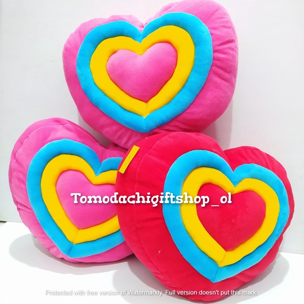TM/Bantal Hati Pelangi / Bantal Pelangi / Bantal Love