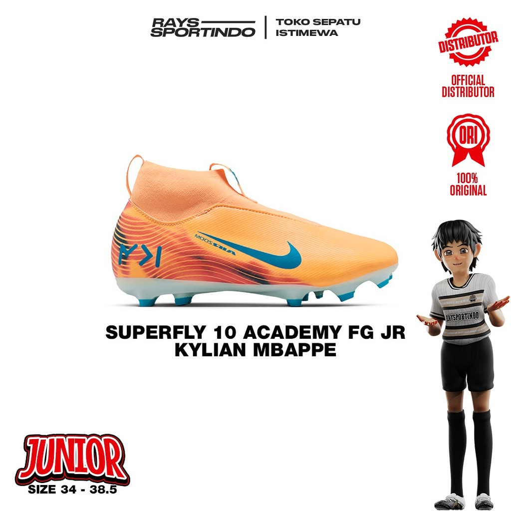 SEPATU BOLA ANAK NIKE SUPERFLY 10 ACADEMY FG JR KYLIAN MBAPPE