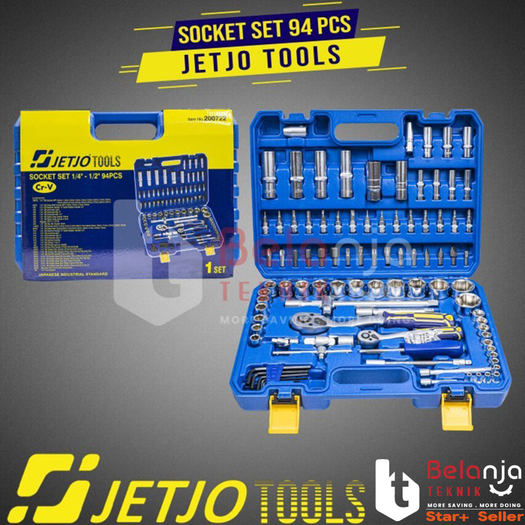 MAKITA / LAKONI / JETJO LAKONI JETJOTOOLS Kunci sock set JETJO LAKONI PRO LAKONI 94pcs Socket set 1/