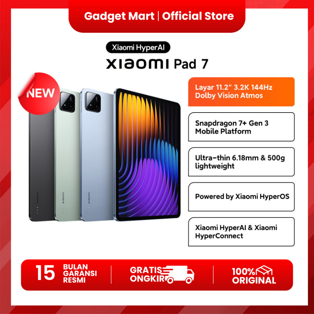 XIAOMI PAD 7 8/256GB - Garansi Resmi