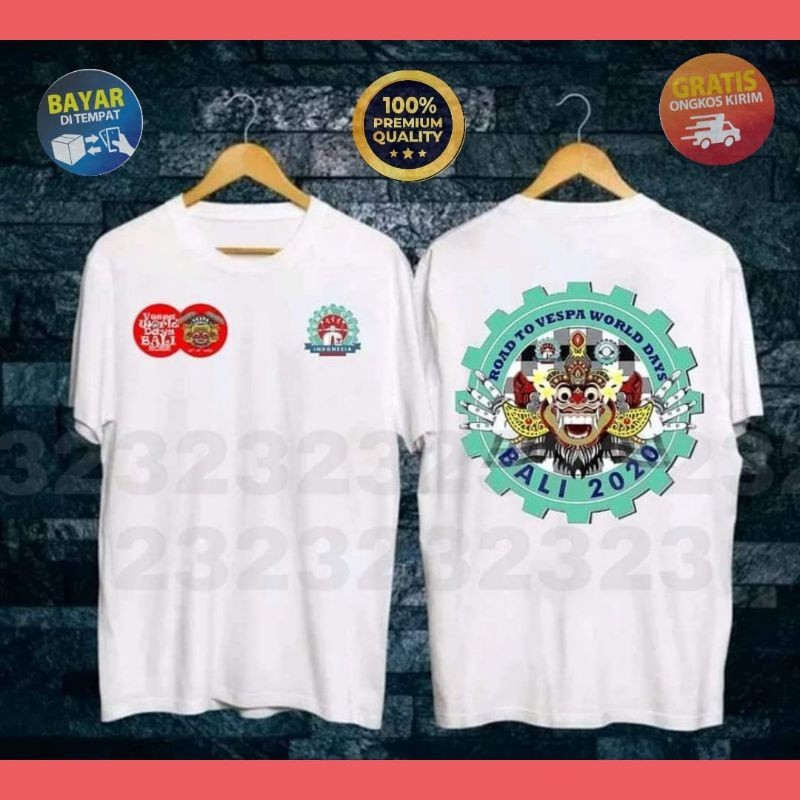 Kaos vespa world days bali 2022 original Kaos Vespa World Days Bali Termurah