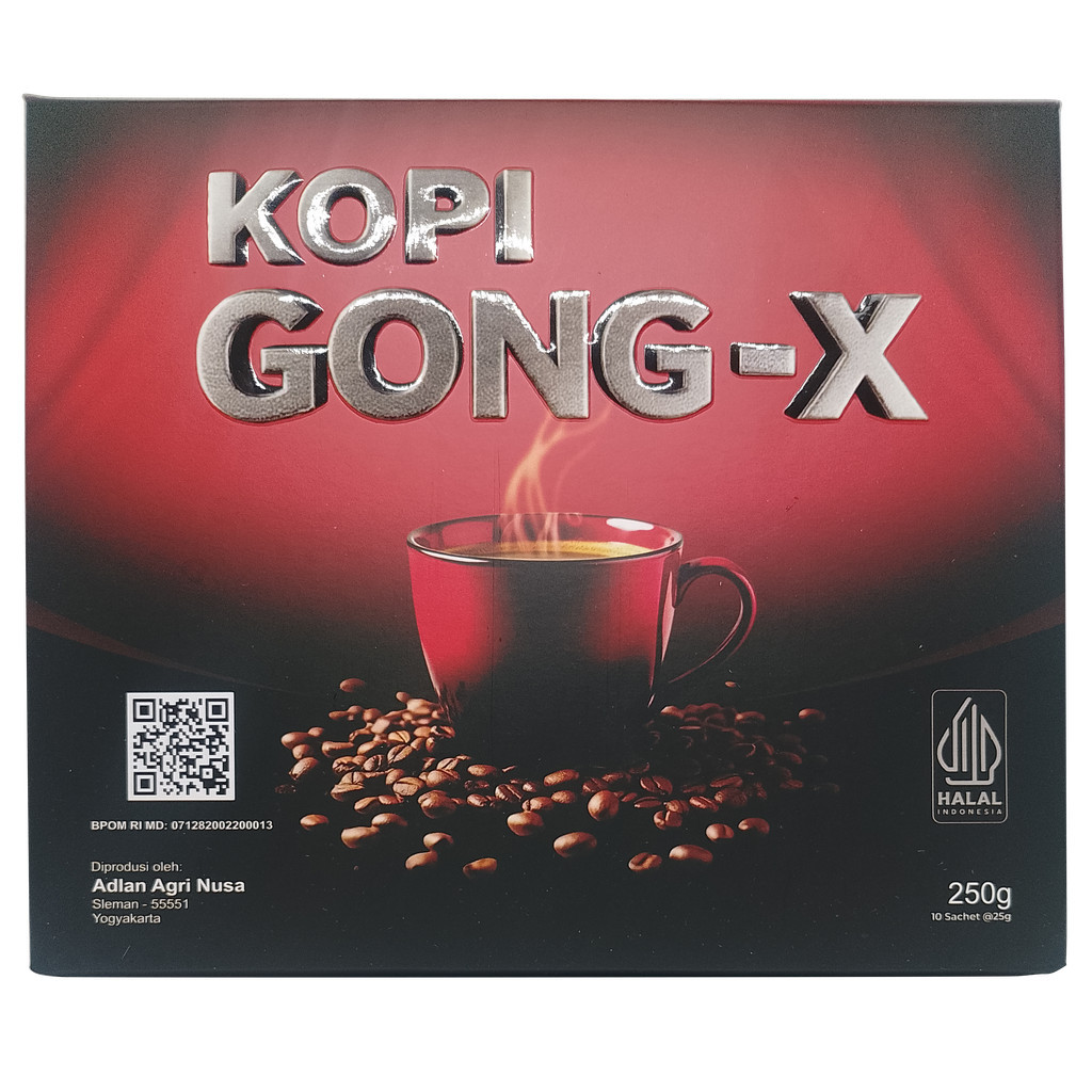 Kopi Gong-X Original isi 10 sachet BPOM Robusta Bubuk Asli Susu Kapulaga