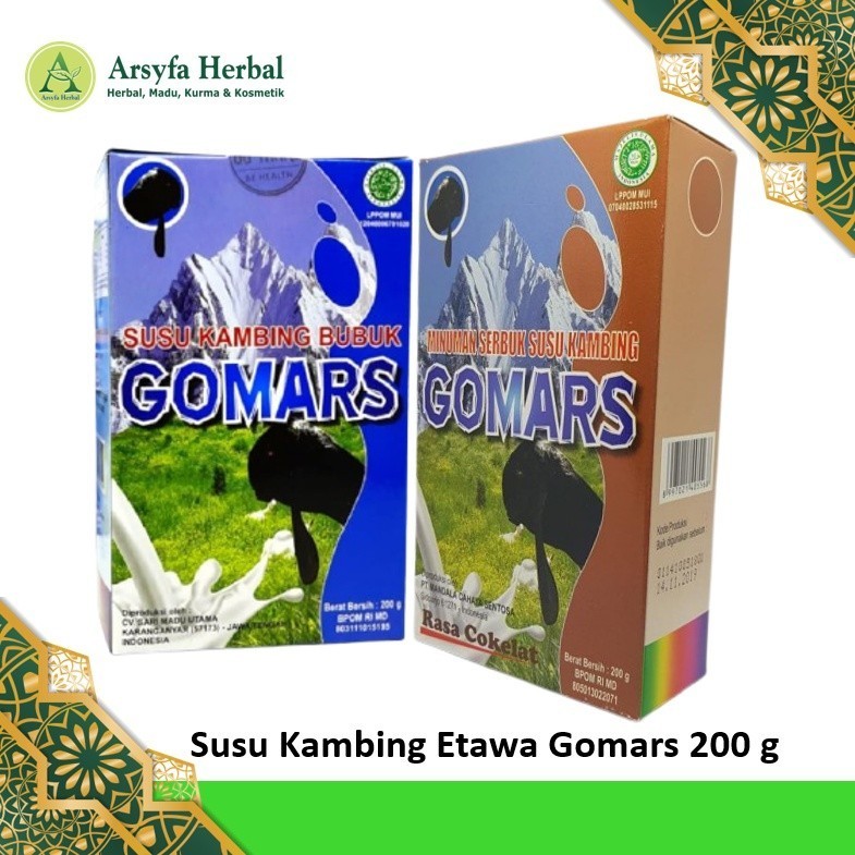 Susu Kambing Etawa Gomars Susu Kambing Etawa Bubuk Isi 200 Gram Tersedia Rasa Vanila dan Coklat