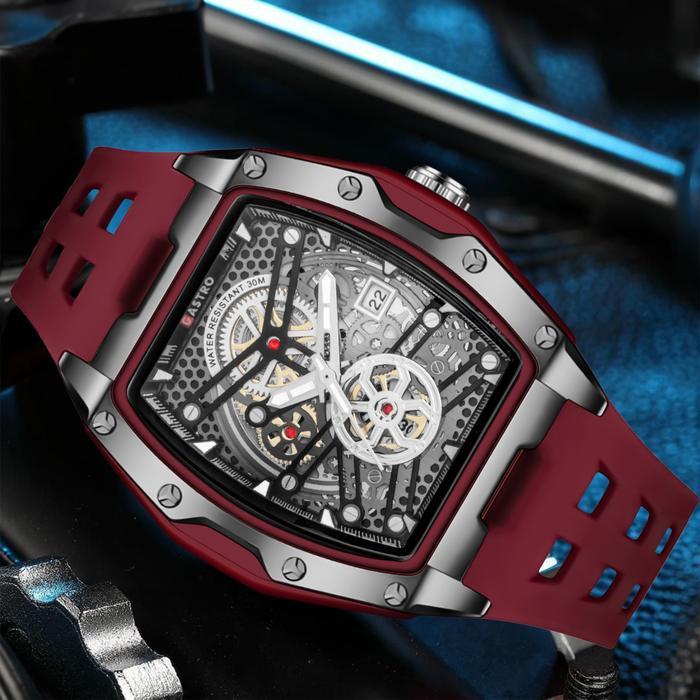 Fits Style Gastro Jam Tangan Pria Sport D30-2 Rubber Water Resistant 3 ATM Watches Waterproof - Mera