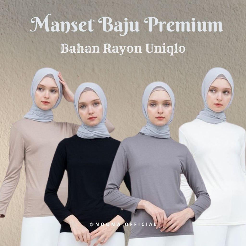 PROMO 12.12 Manset Baju Bahan Kaos Rayon Super Premium Manset Lengan Panjang Adem Uniqlo Turtle Neck