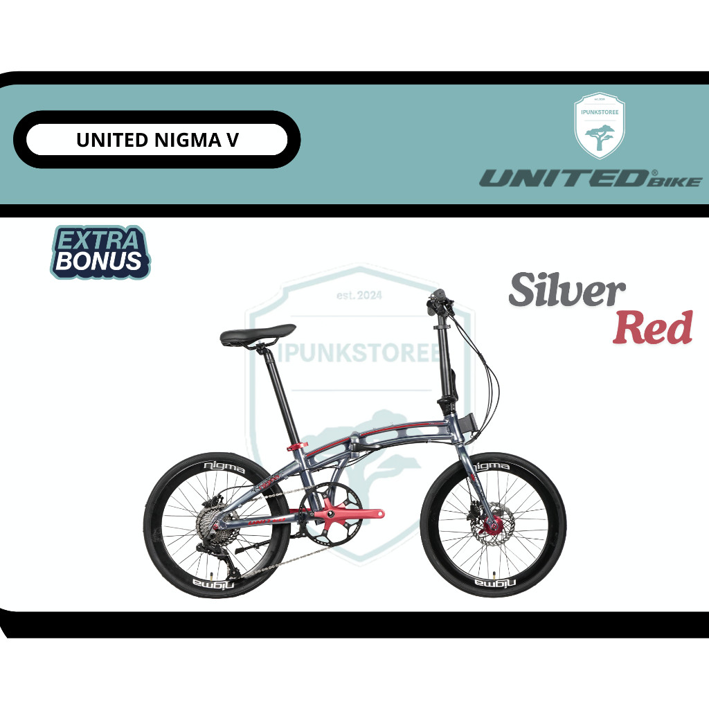 United Nigma V (5) Sepeda Lipat 10 Speed Rem Hidrolik