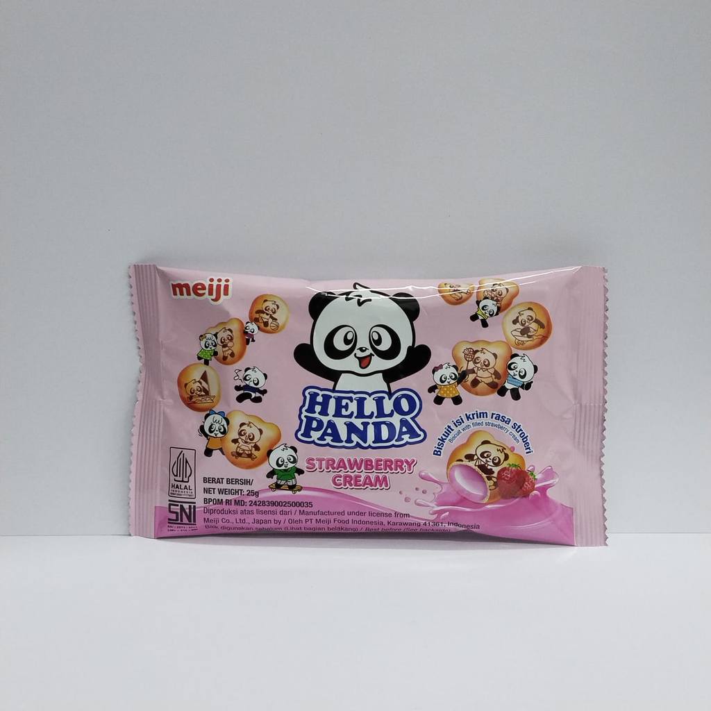 MEIJI HELLO PANDA STRAWBERRY 25 GR