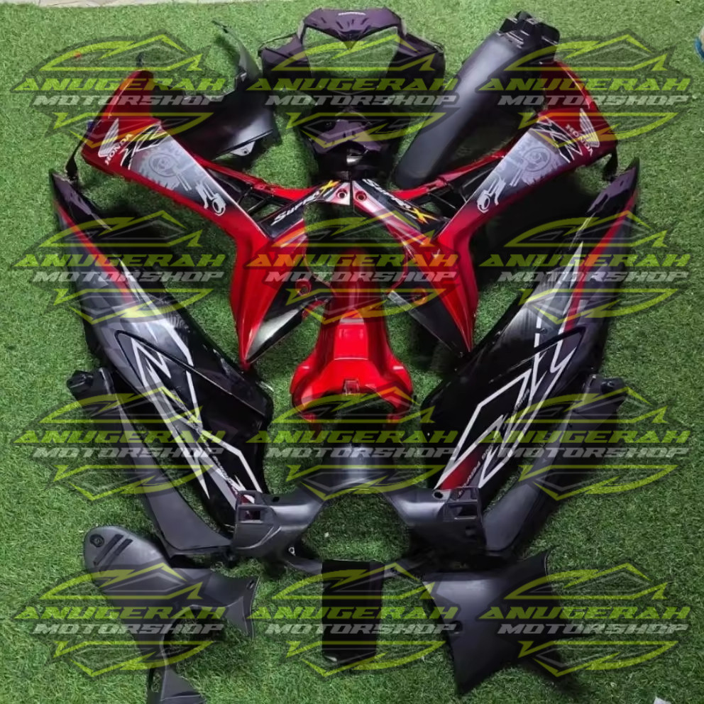 Cover body Full set Body bodi supra batman x125 karbu supra x125 new batman Halus set kasar Honda Su