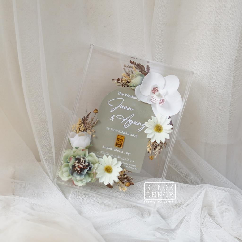 Sehari Jadi Jual Mahar Akrilik / Bingkai Mahar Pernikahan / Mahar Nikah / Mahar Rustic / Frame Mahar