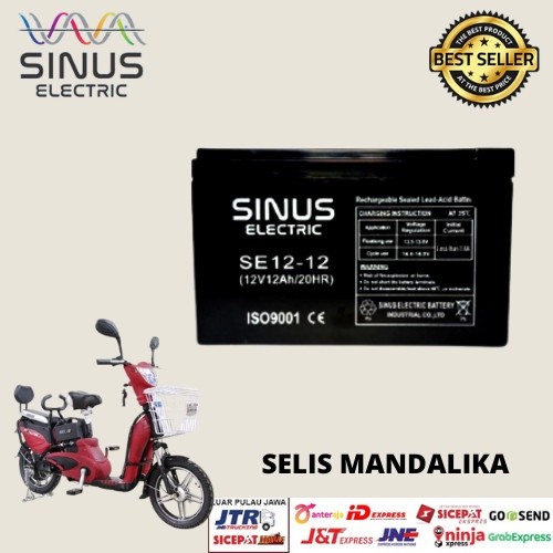 LP aki baterai kering vrla selis sinus 12ah 12v selis mandalika